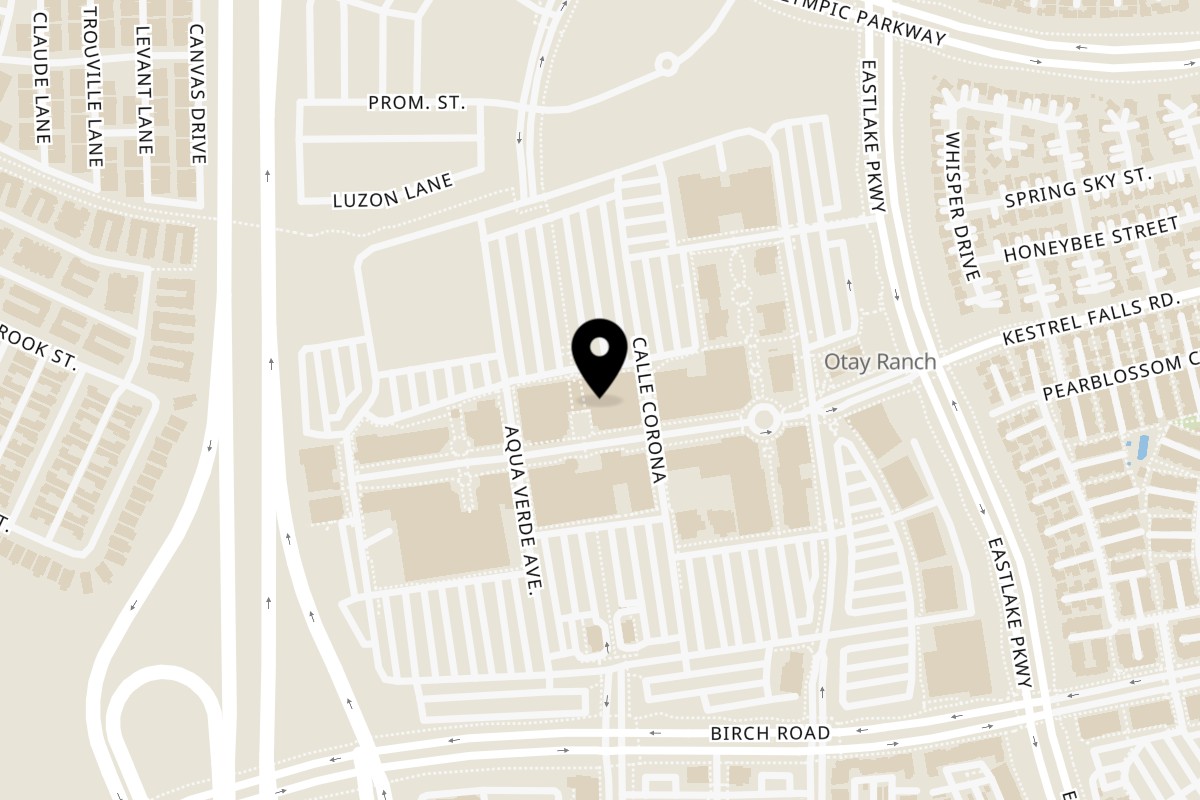Map showing the location of Vitale Poke Shop & More on 2015 Birch Rd kiosk 1 in Chula Vista